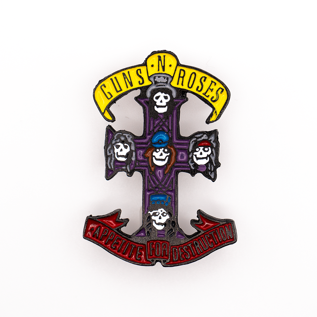 Pin Metálico Rock Guns and Roses Art