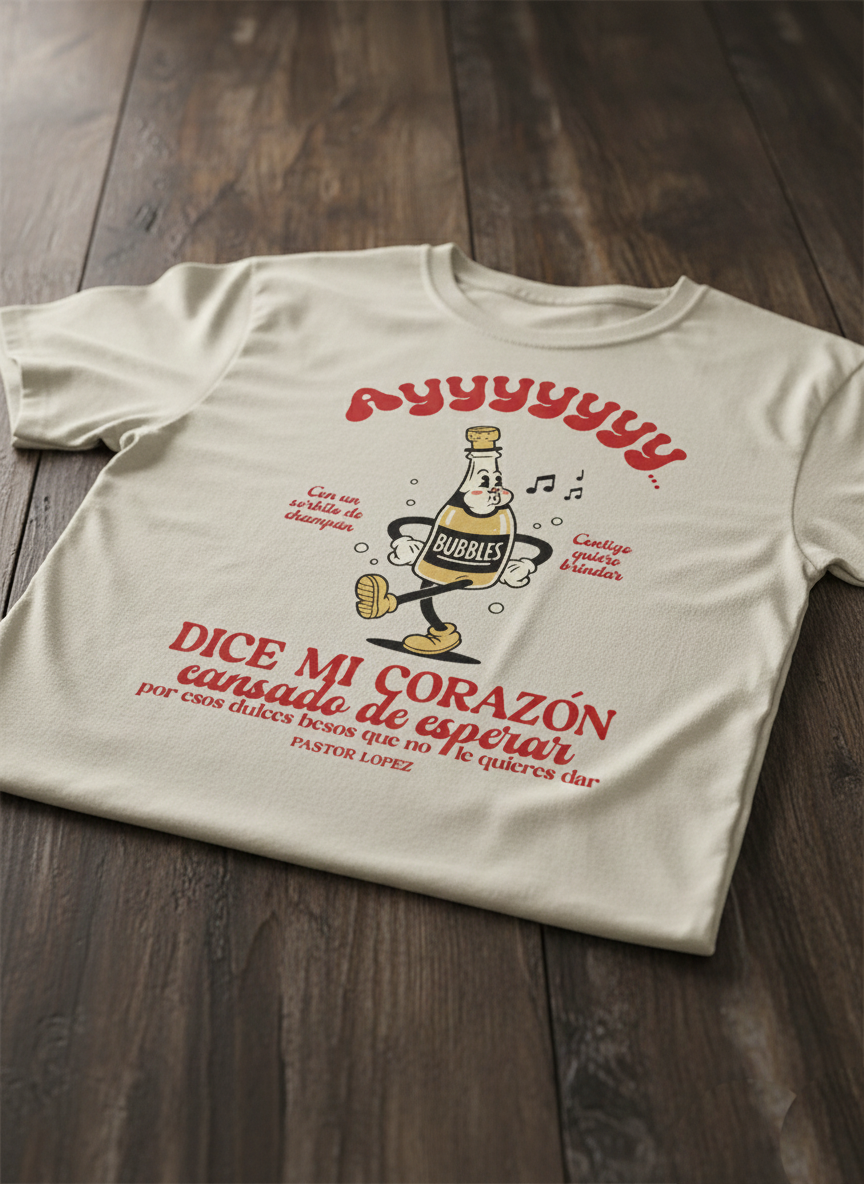 Camiseta Navideña Ayy Dice Mi Corazón Cansado De esperar