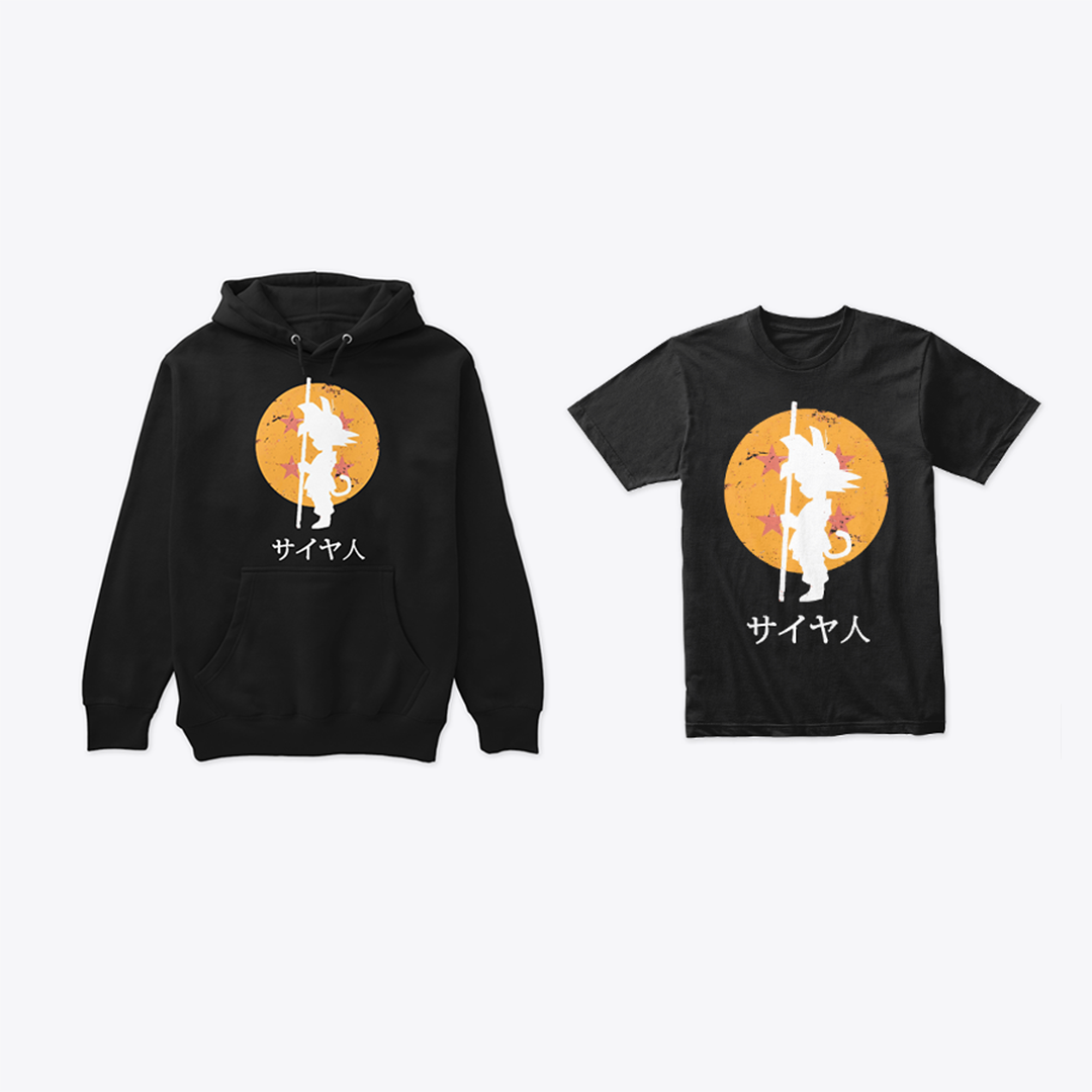 Combo Dragon Ball Goku Báculo: Buzo y Camiseta