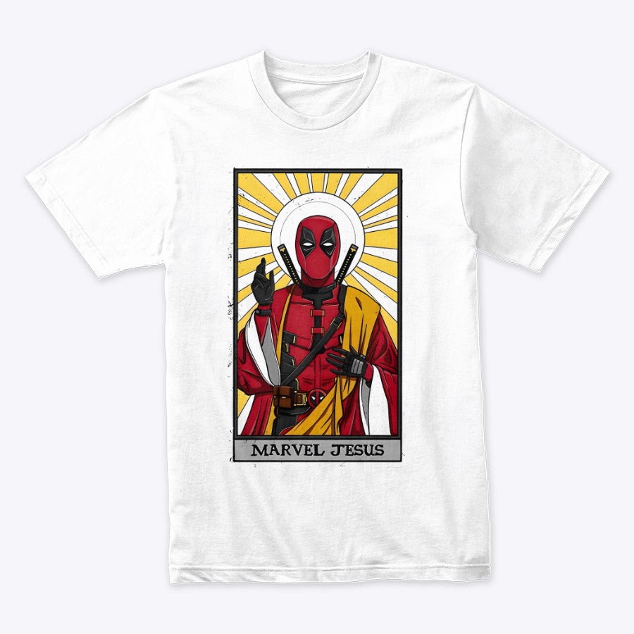 Camiseta Algodon Deadpool Marvel Jesus