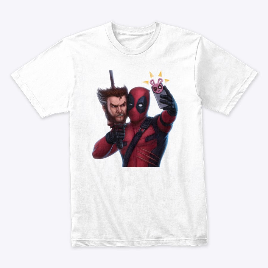 Camiseta Algodon Deadpool Y Wolverine Selfiee
