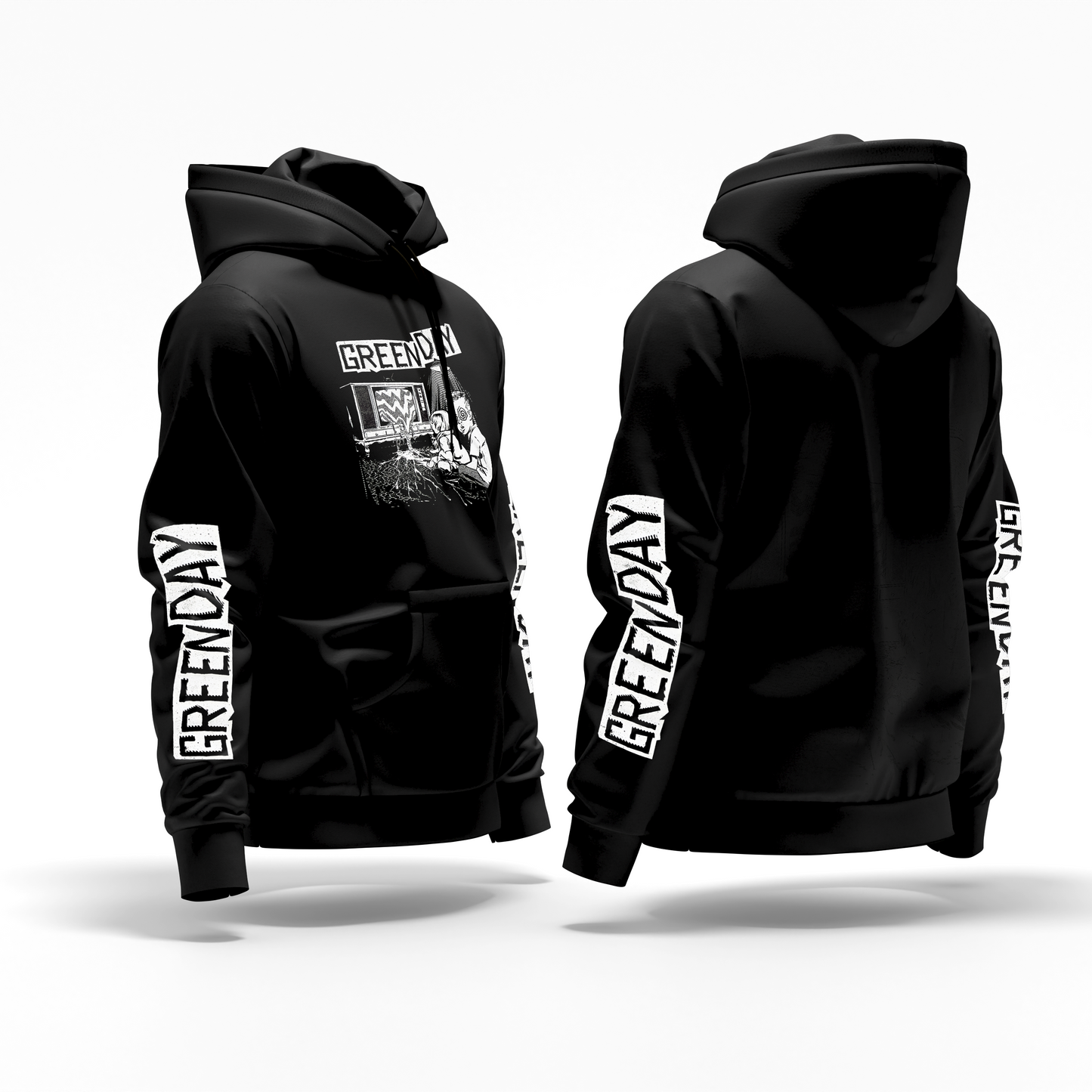 Buzo Capota Green Day Art Doble estampado