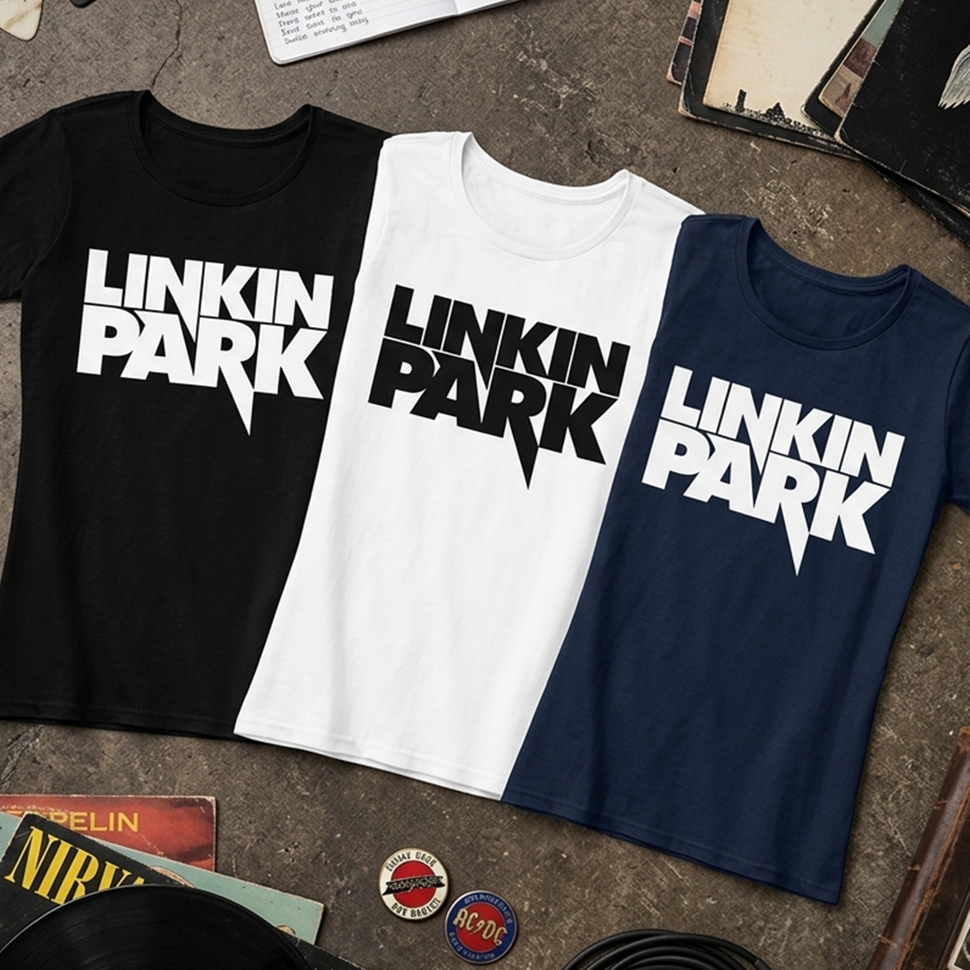 Camiseta Algodon Linkin Park Logo Mujer