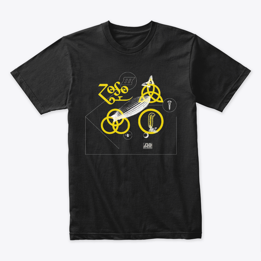 Camiseta Algodon Led Zeppelin Rock & Roll Símbolos