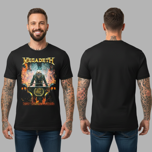 Camiseta Algodon MegaDeth New World Order