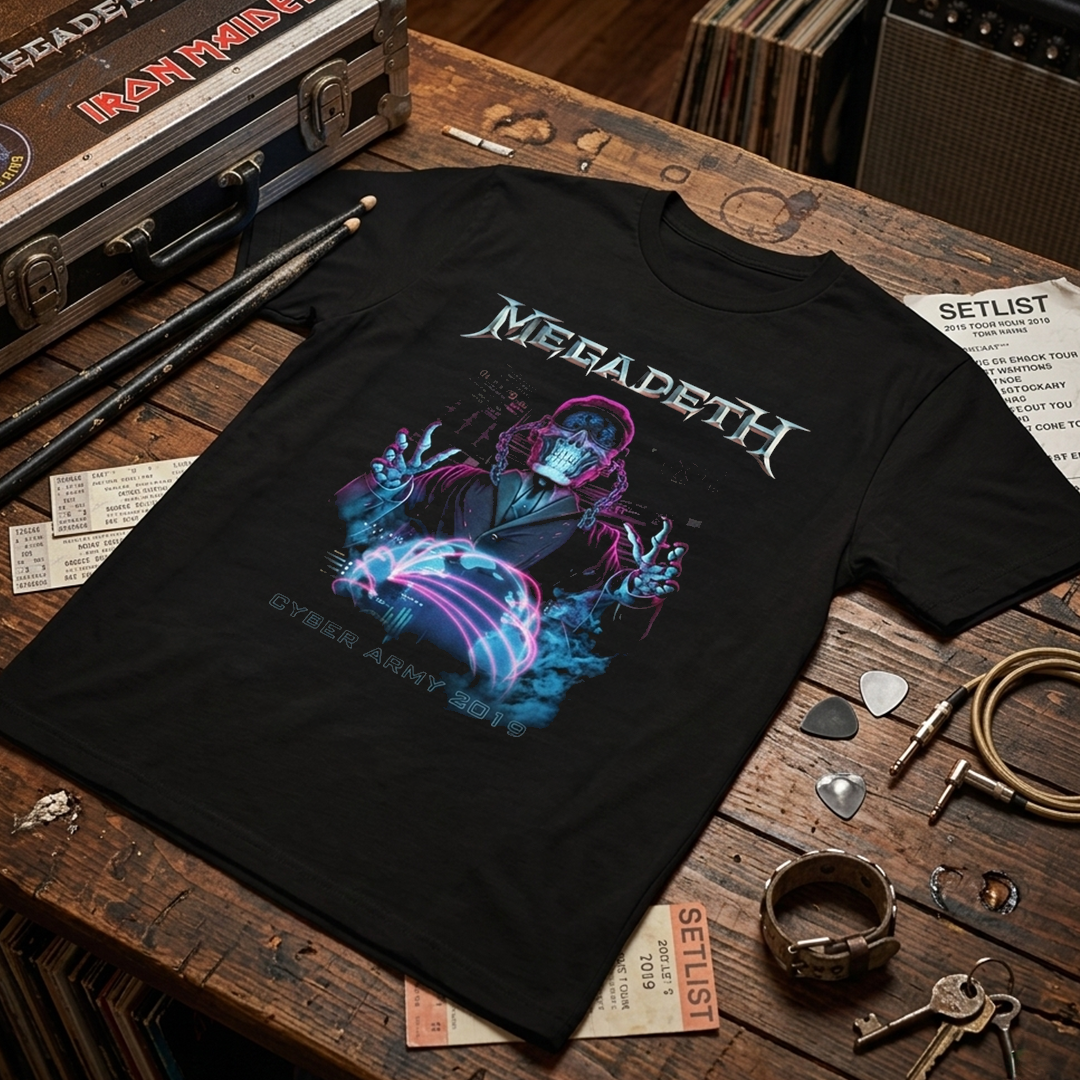 Camiseta Algodon MegaDeth Cyber Army 2019