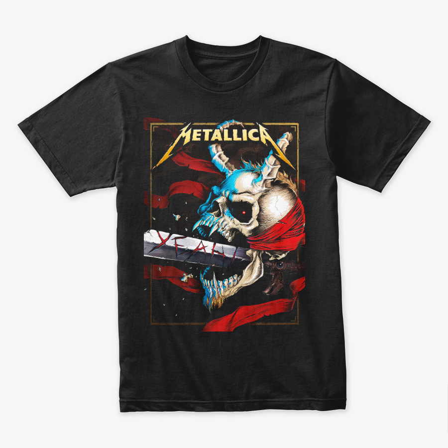 Camiseta Algodon Metallica Skull Nordico Poster