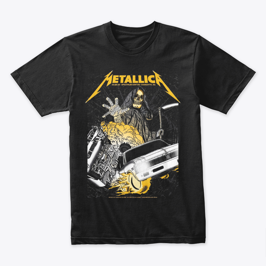 Camiseta Algodon Metallica Spectrum Center Poster