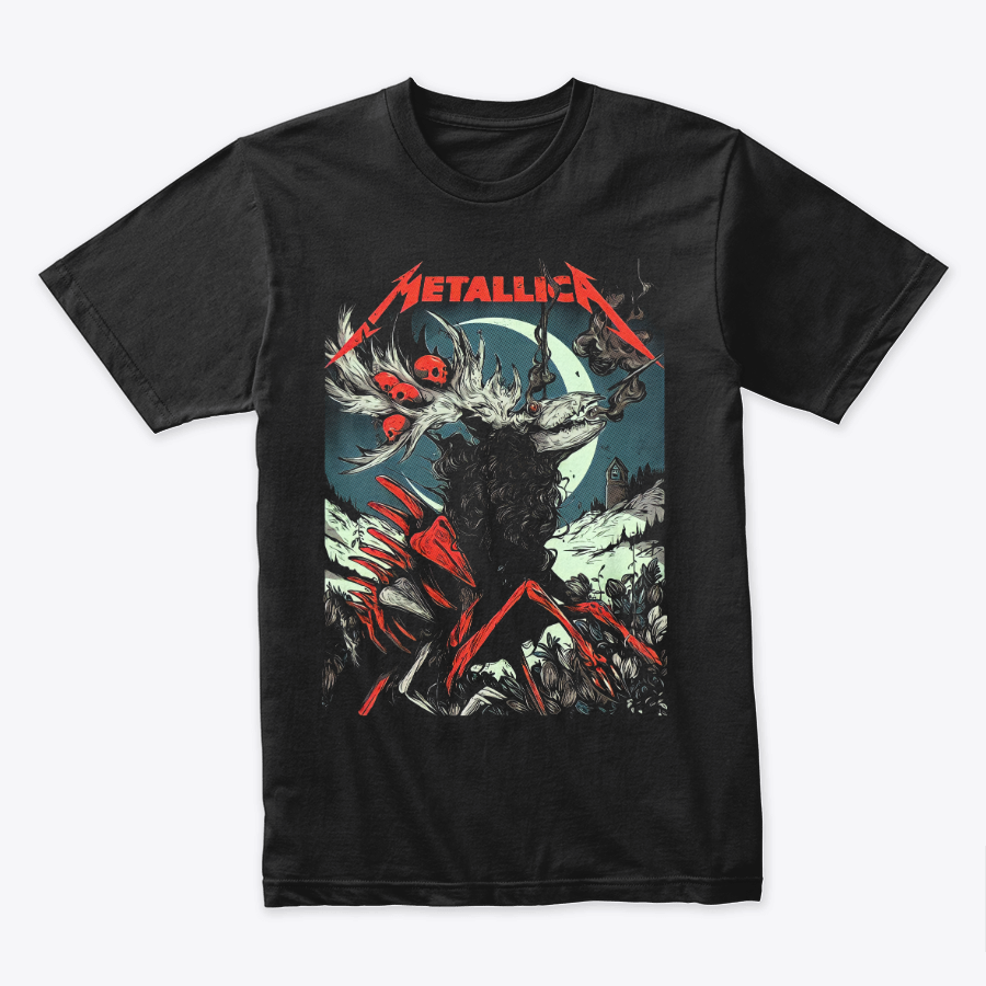 Camiseta Algodon Metallica Deer Poster