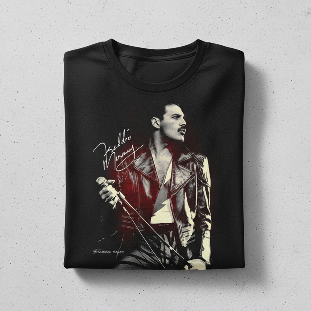 Camiseta Algodon Freddie Mercury Poster Vintage