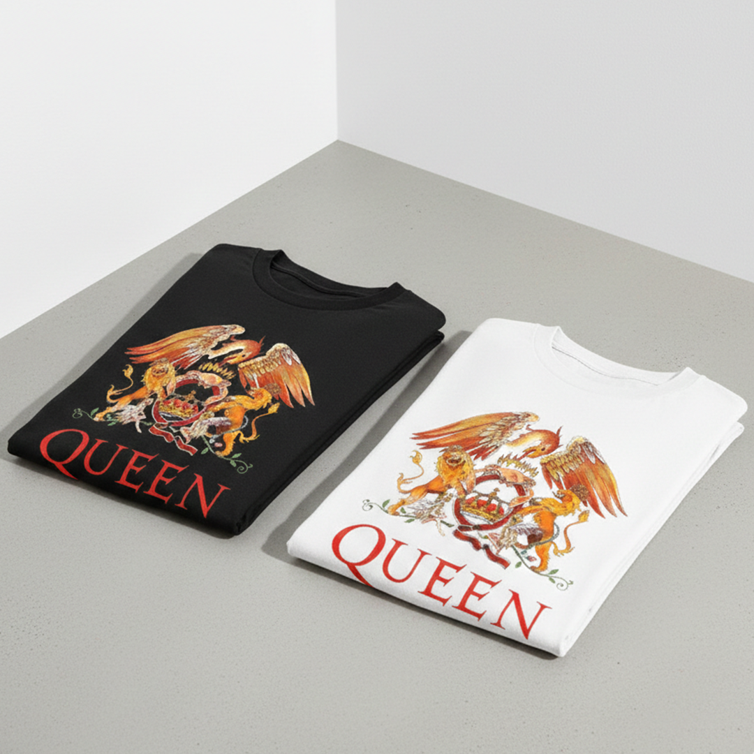 Camiseta Algodón Queen logo Rock Style