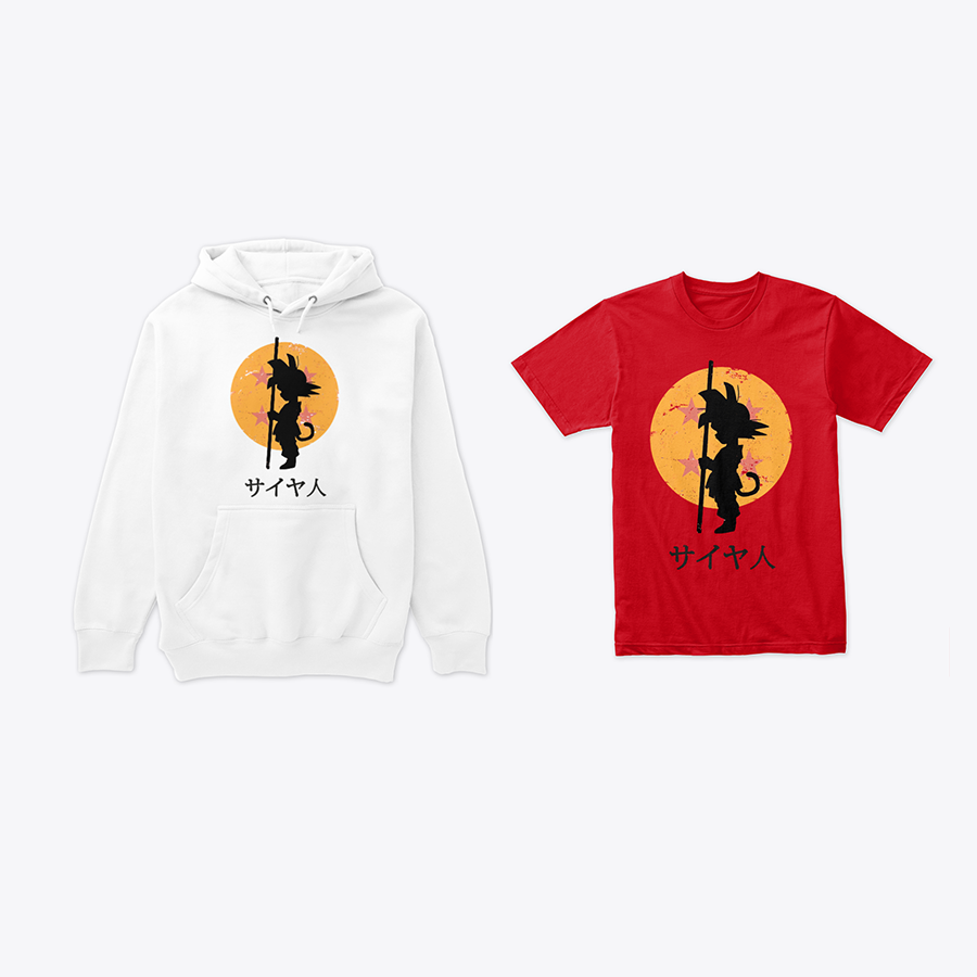 Combo Dragon Ball Goku Báculo: Buzo y Camiseta