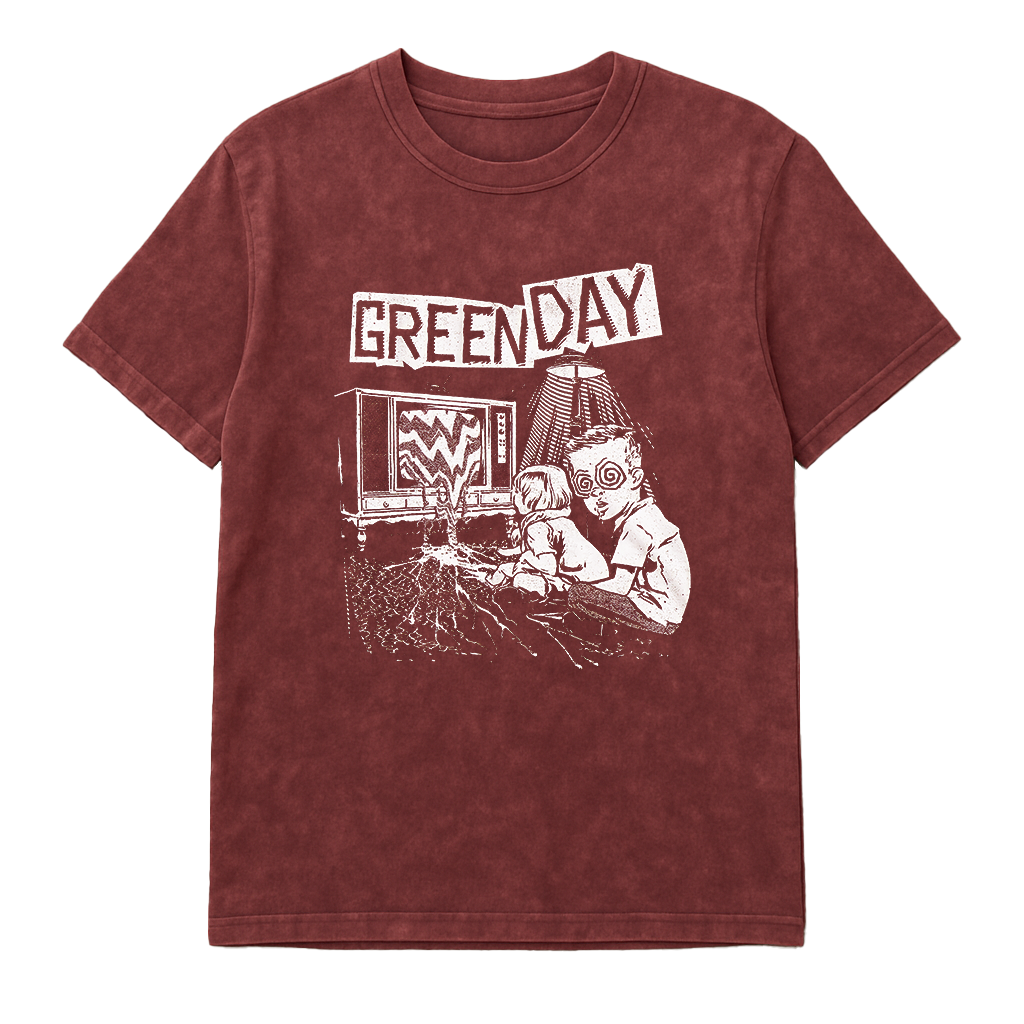Camiseta Prelavada Algodon Green Day Art