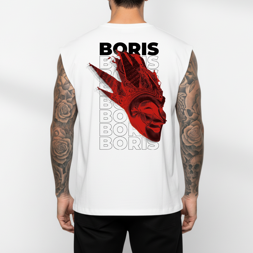 Esqueleto Manga Sisa Boris Brejcha Fckng Serious Rojo