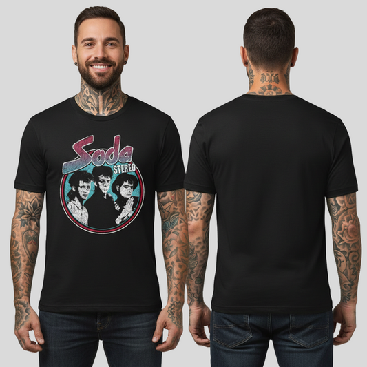 Camiseta Algodon Soda Stereo Faces