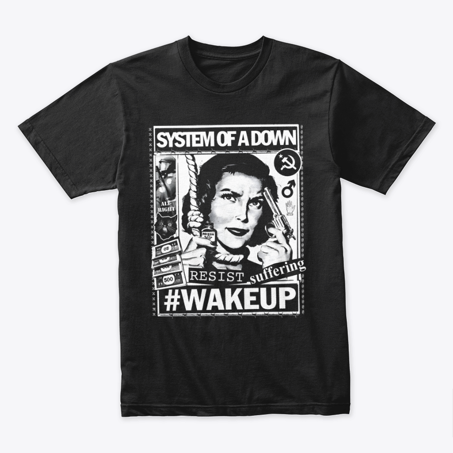Camiseta Algodon System Of A Down Wakeup Poster
