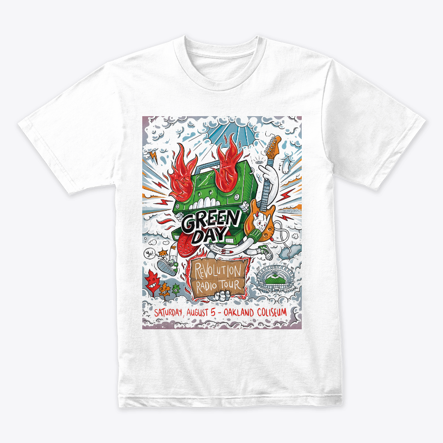 Camiseta Algodon Green Day Oakland Poster