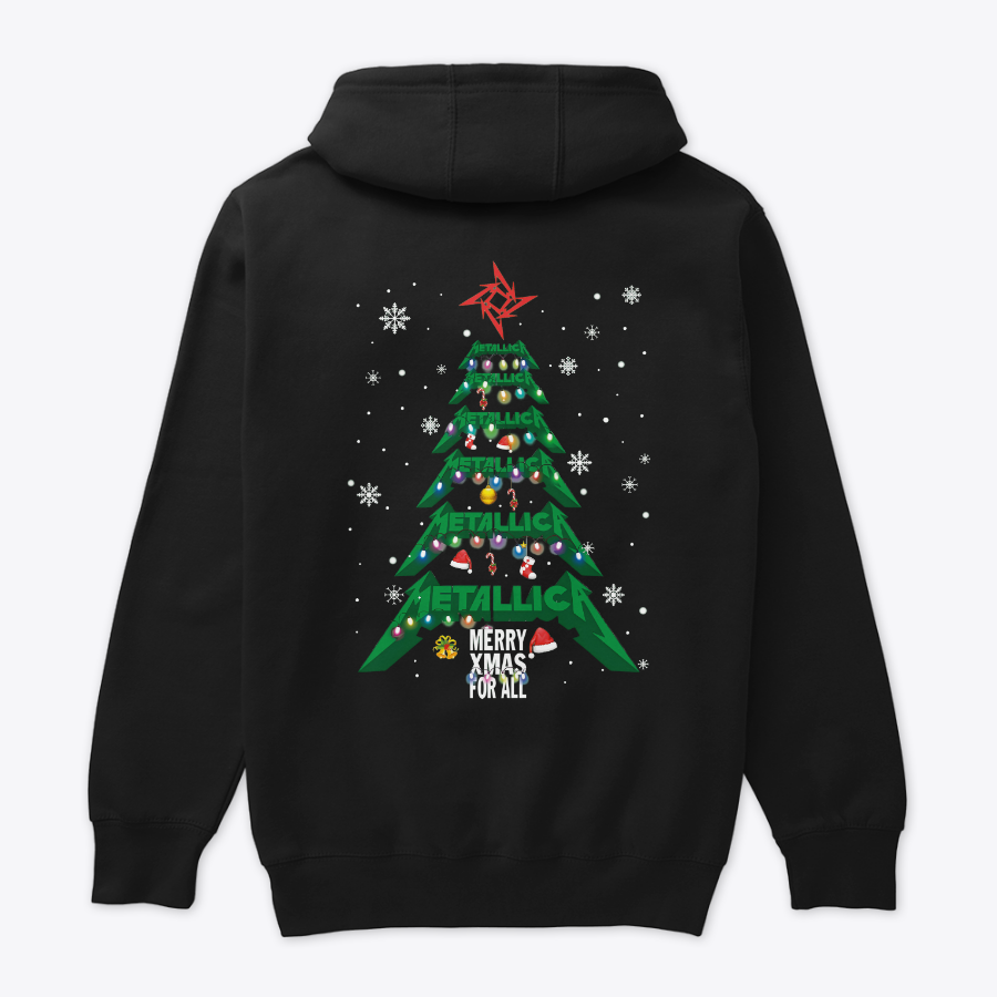 Buzo Capota Metallica Merry Christmas Doble estampado