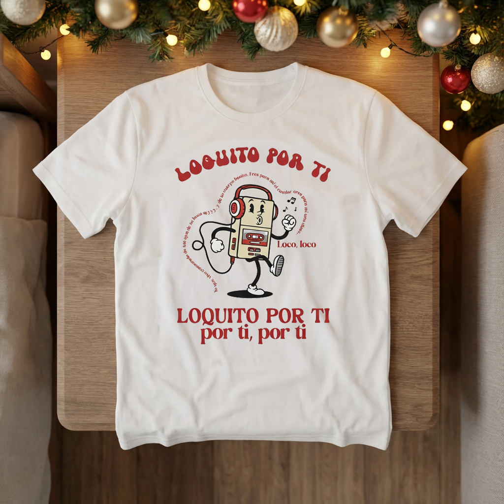 Camiseta Navideña Loquito Por Ti