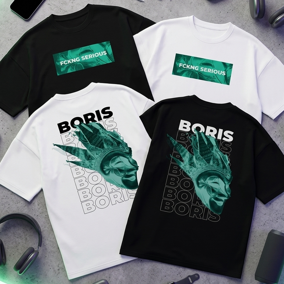Camiseta Oversize Boris Brejcha FCKNG 2025 Verde