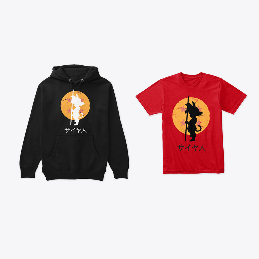 Combo Dragon Ball Goku Báculo: Buzo y Camiseta