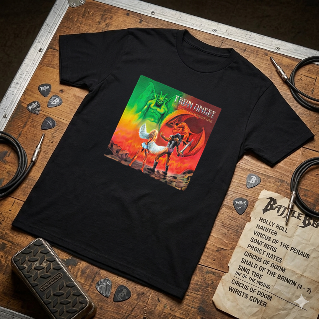 Camiseta Algodon Iron Angel Hellish Crossfire