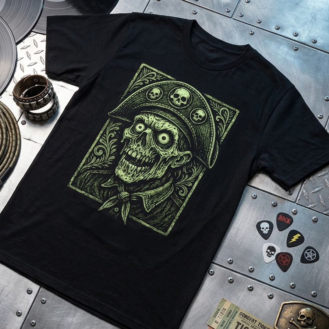 Camiseta Algodon Rob Zombie Pirata