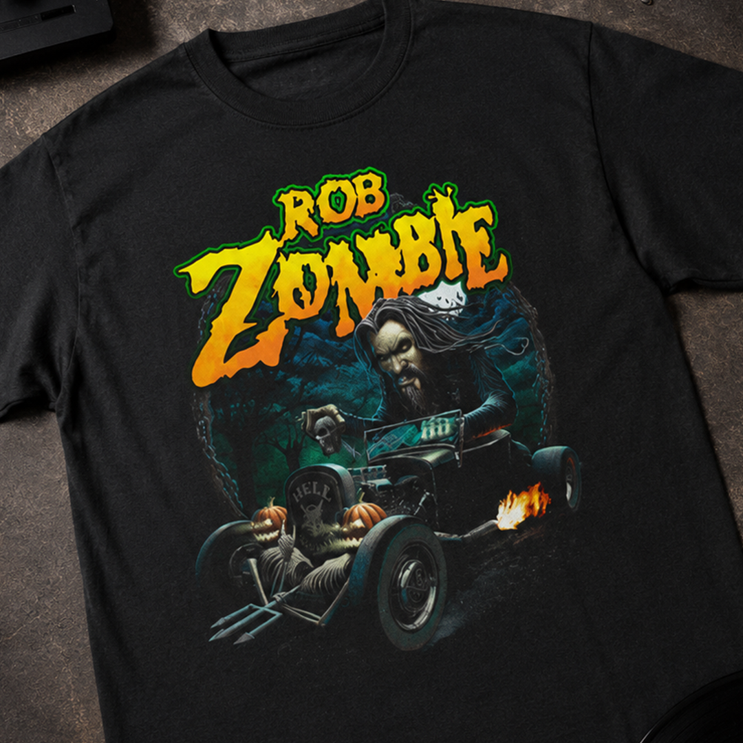 Camiseta Algodon Rob Zombie Car Poster
