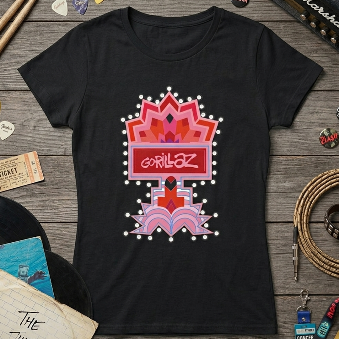 Camiseta Algodon Gorillaz Phantom Mujer