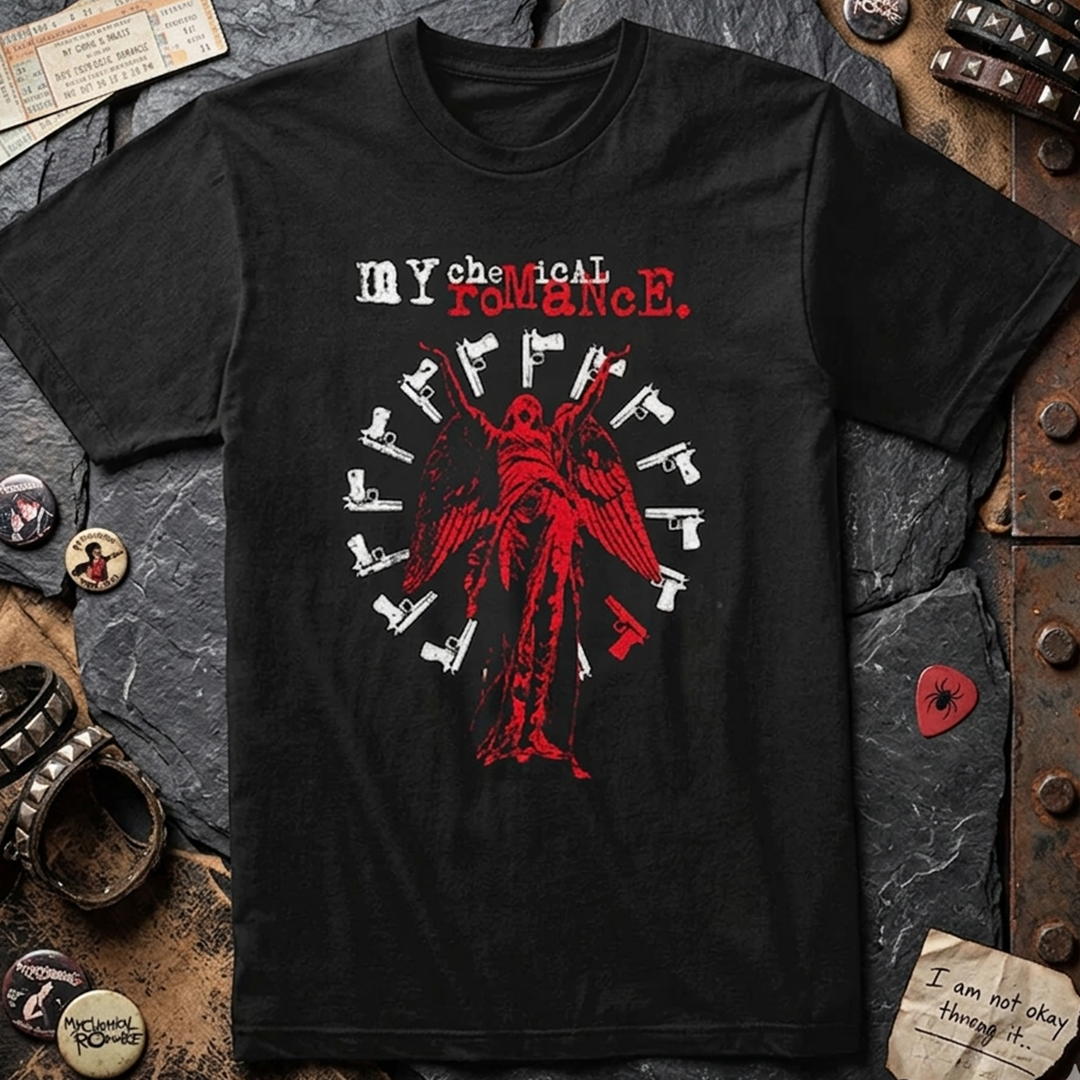 Camiseta Algodón My Chemical Romance Flyer Guns