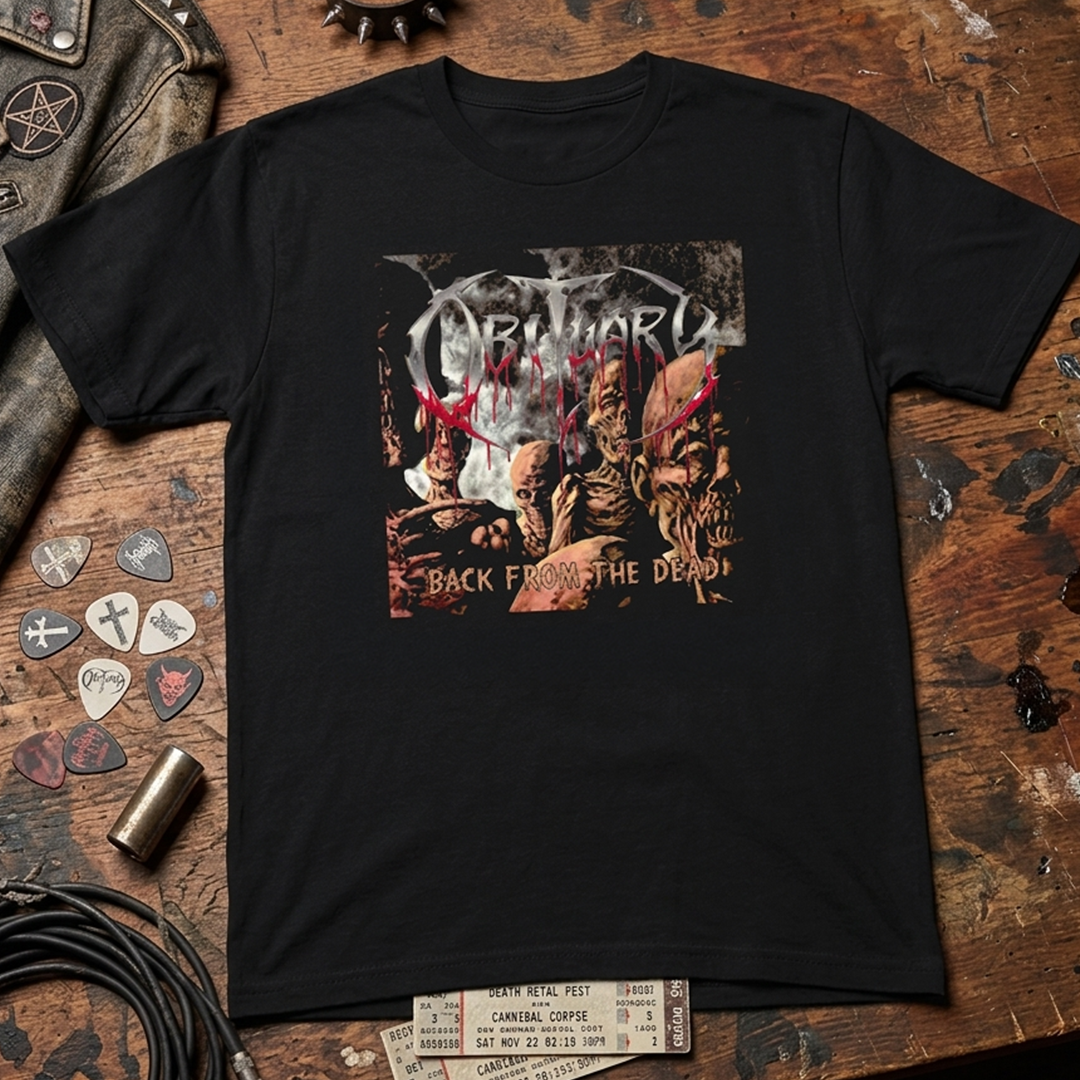 Camiseta Algodón Obituary Back From The Dead