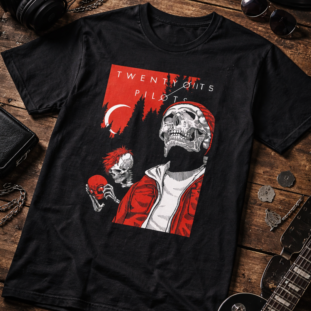 Camiseta Algodon Twenty One Pilots Skull Poster