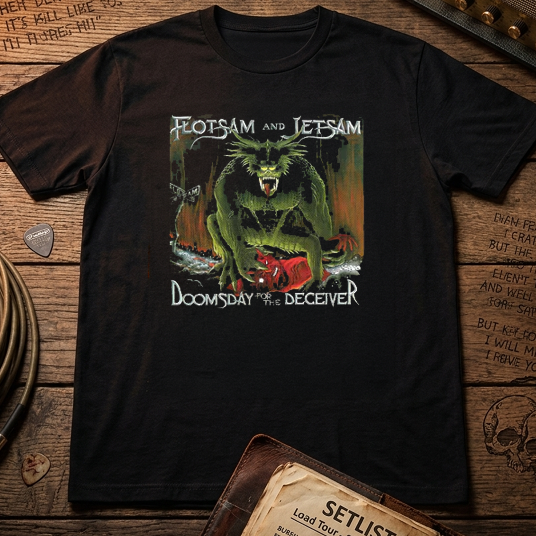 Camiseta Algodon Flotsam And Jetsam Doomsday For The Deceiver