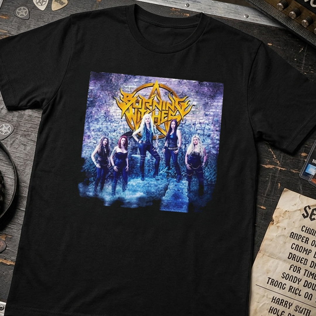 Camiseta Algodon Burning Witches Band