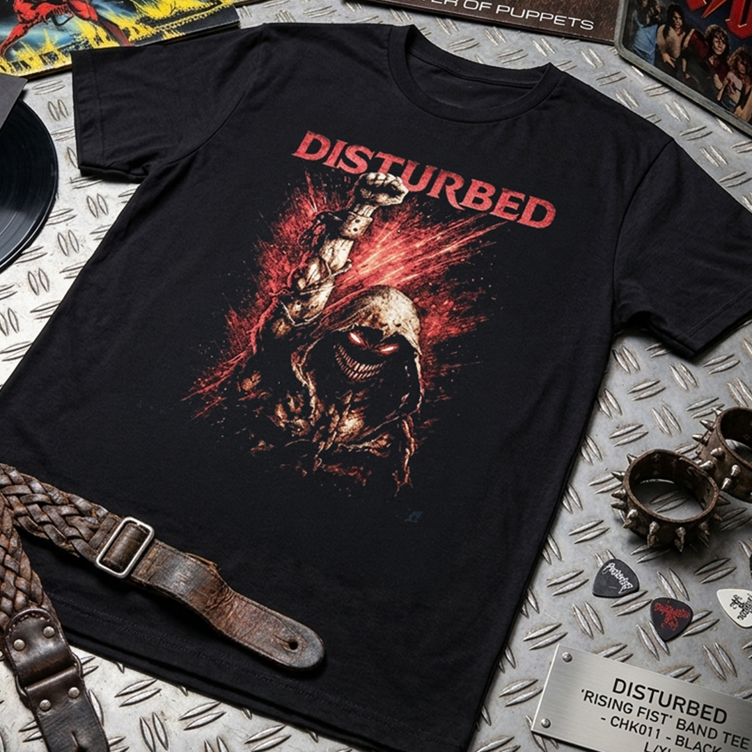Camiseta Algodon Disturbed Poster