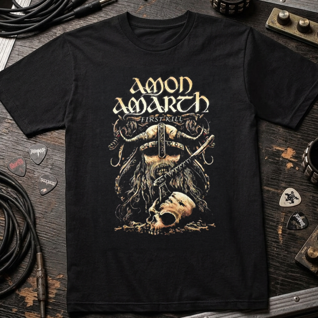 Camiseta Algodon Amon Amarth Skull Poster