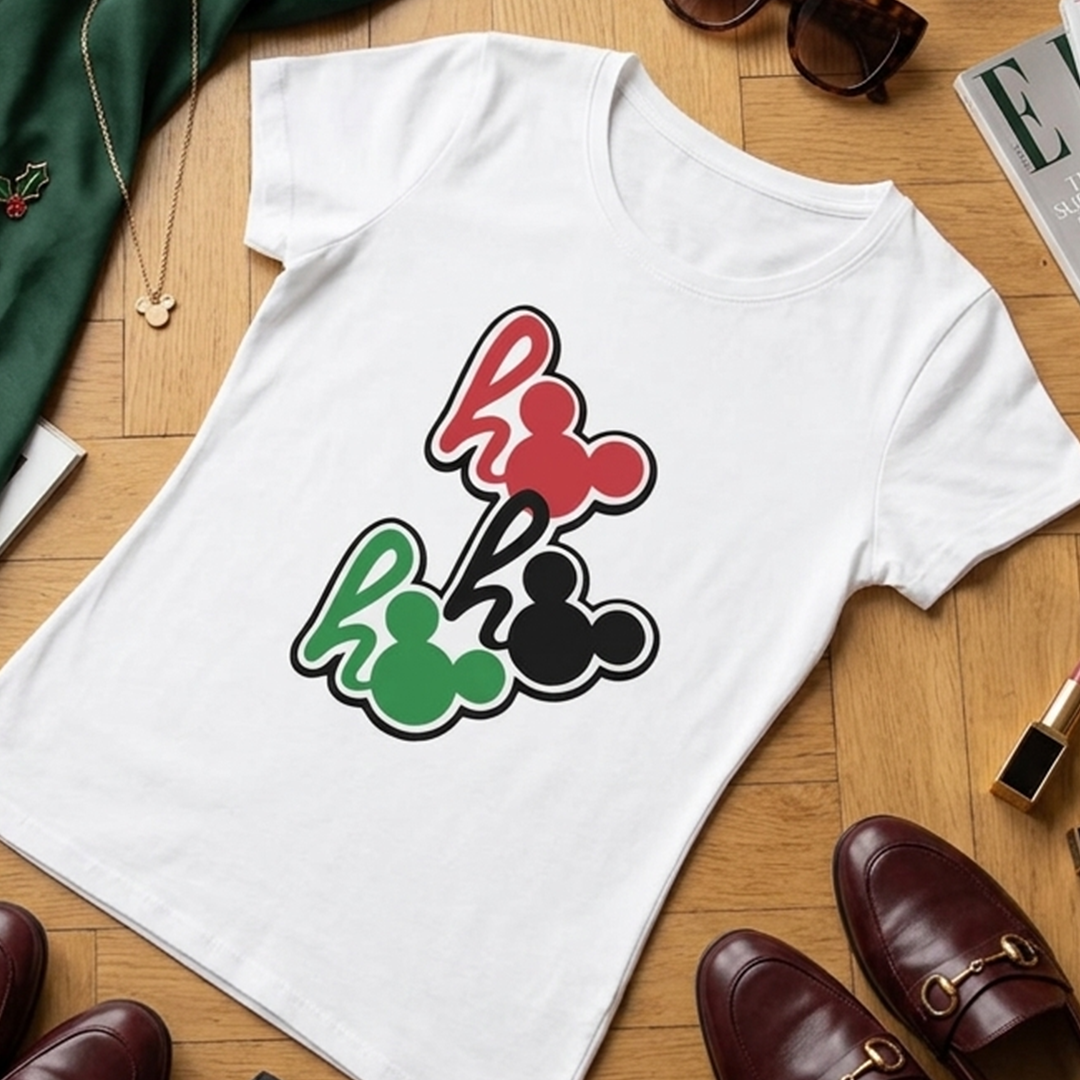 Camiseta Disney Navideña Ho Ho Ho! para mujer