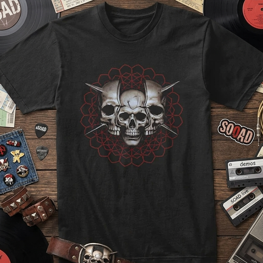 Camiseta Algodón Skull Spikes Tool