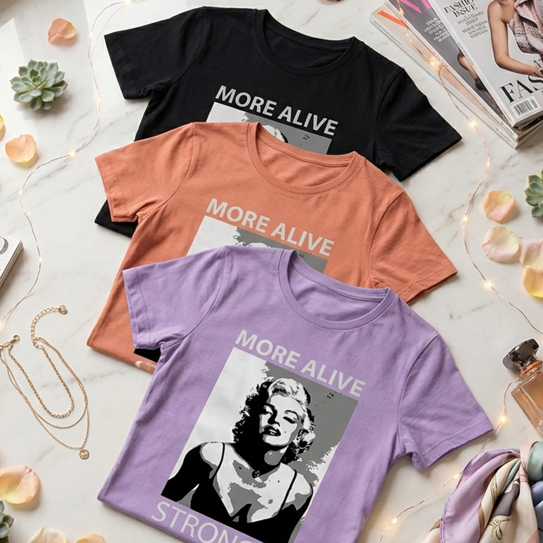 Camiseta Mas viva más fuerte Women Style Karisma para mujer