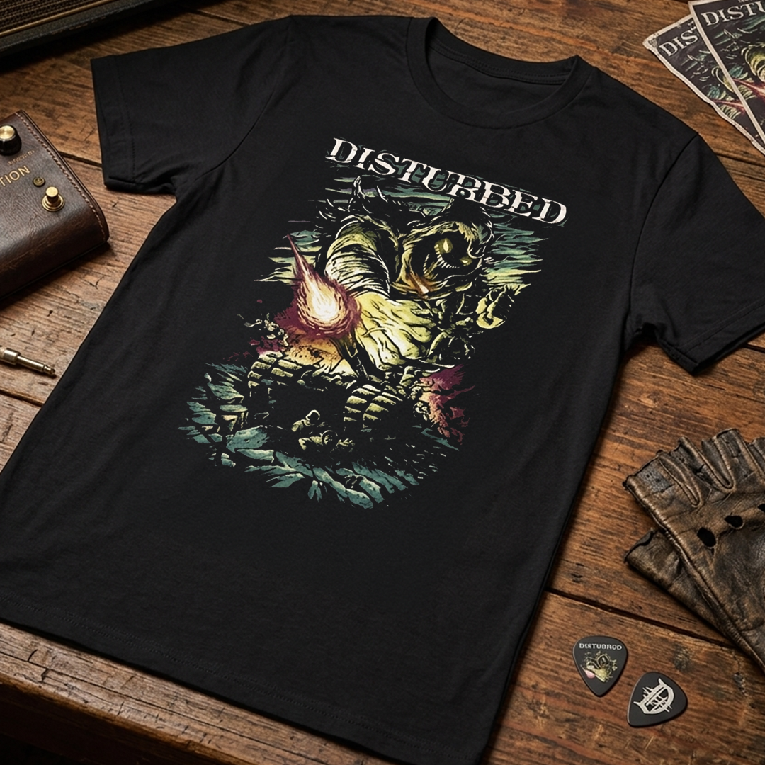Camiseta Algodon Disturbed Poster Style