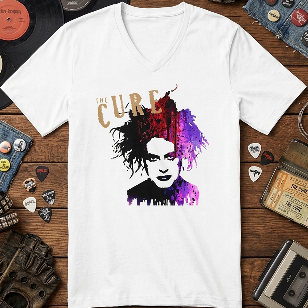 Camiseta The Cure cuello V Rock Style