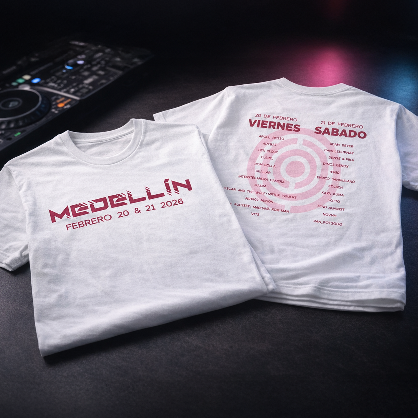 Camiseta Algodón Core Line Up Rojo