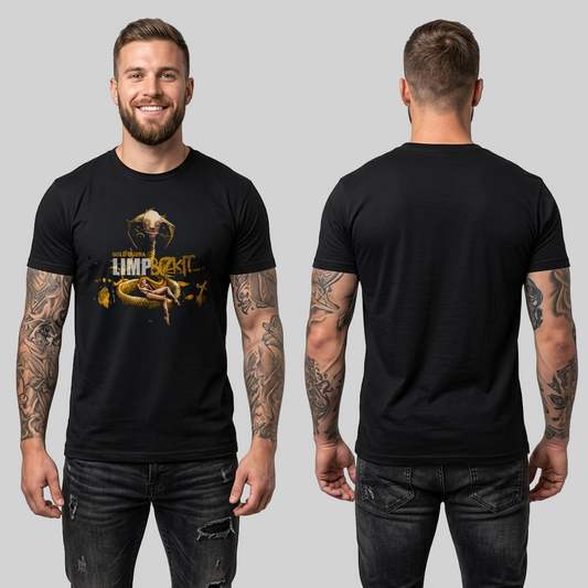 Camiseta Algodon Limp Bizkit Gold Cobra