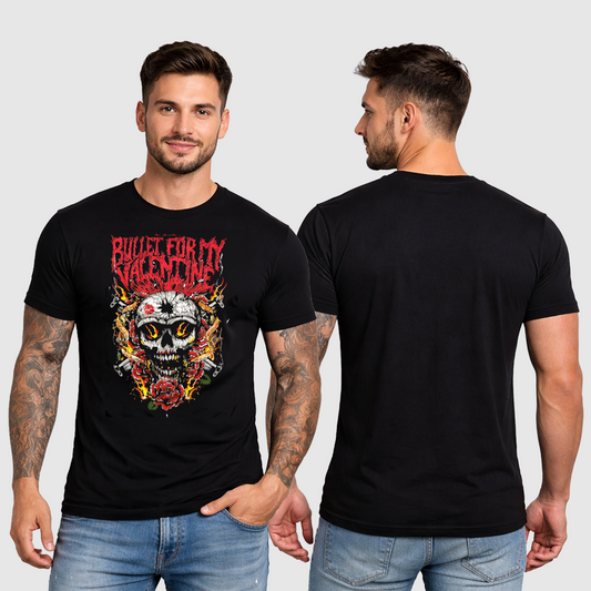 Camiseta Algodon Bullet For My Valentine Skull