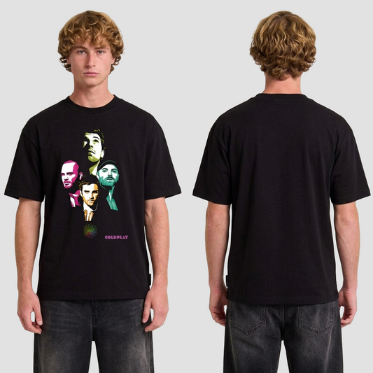Camiseta Algodon Coldplay Group Poster