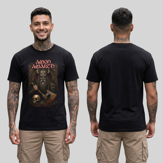 Camiseta Algodon Amon Amarth First Kill
