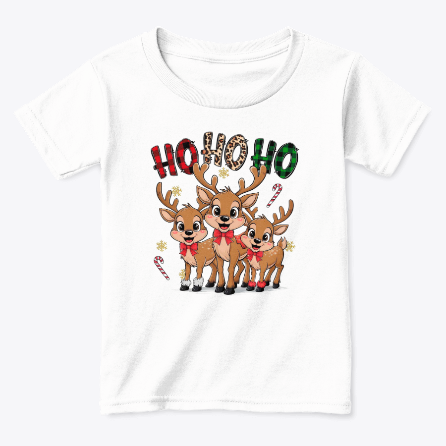 Camisetas Navideñas Familia Set de 3 Prendas HO,HO,HO Renos