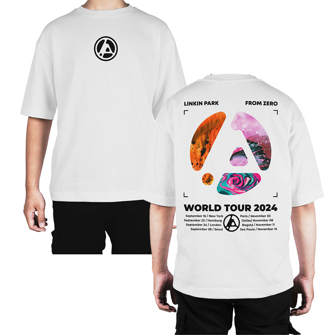 Camiseta Oversize Linkin Park From Zero Tour Orange