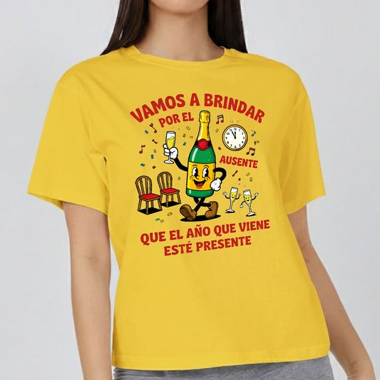 Camiseta Fin De Año Vamos A Brindar Por El Ausente