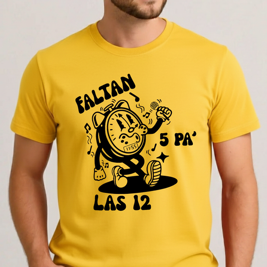 Camiseta Fin De Año Faltan 5 Pa las 12